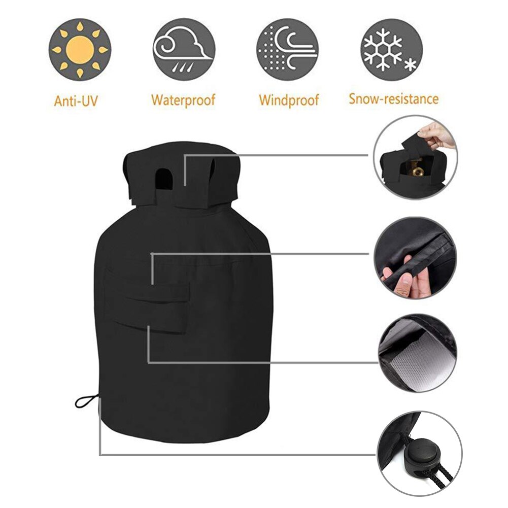 Propane Gas Tank Cover Waterproof Dust-Proof Anti-UV Oxford Cloth Durable In Stock