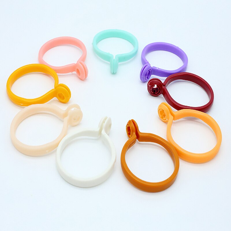 30 Stks/partij Kleurrijke Movable Plastic Gordijn Rod Clips Venster Douchegordijn Ringen Opknoping Klem Ring Tringle Gordijn Clips -40