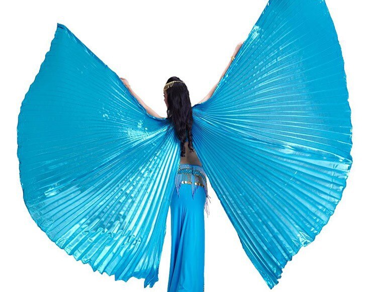, gran , apertura egipcia Isis, alas de danza del vientre, accesorios de baile, ala, venta sin palo, completamente , 8 colores disponibles