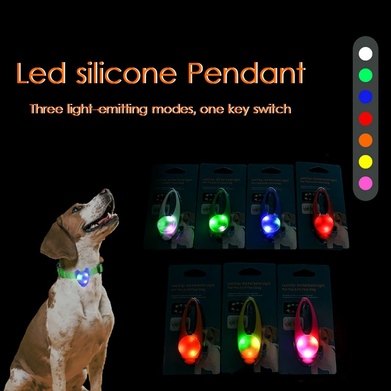 Colgante LED de policarbonato para perros, luz intermitente de seguridad, suministros para perros, 1 unidad