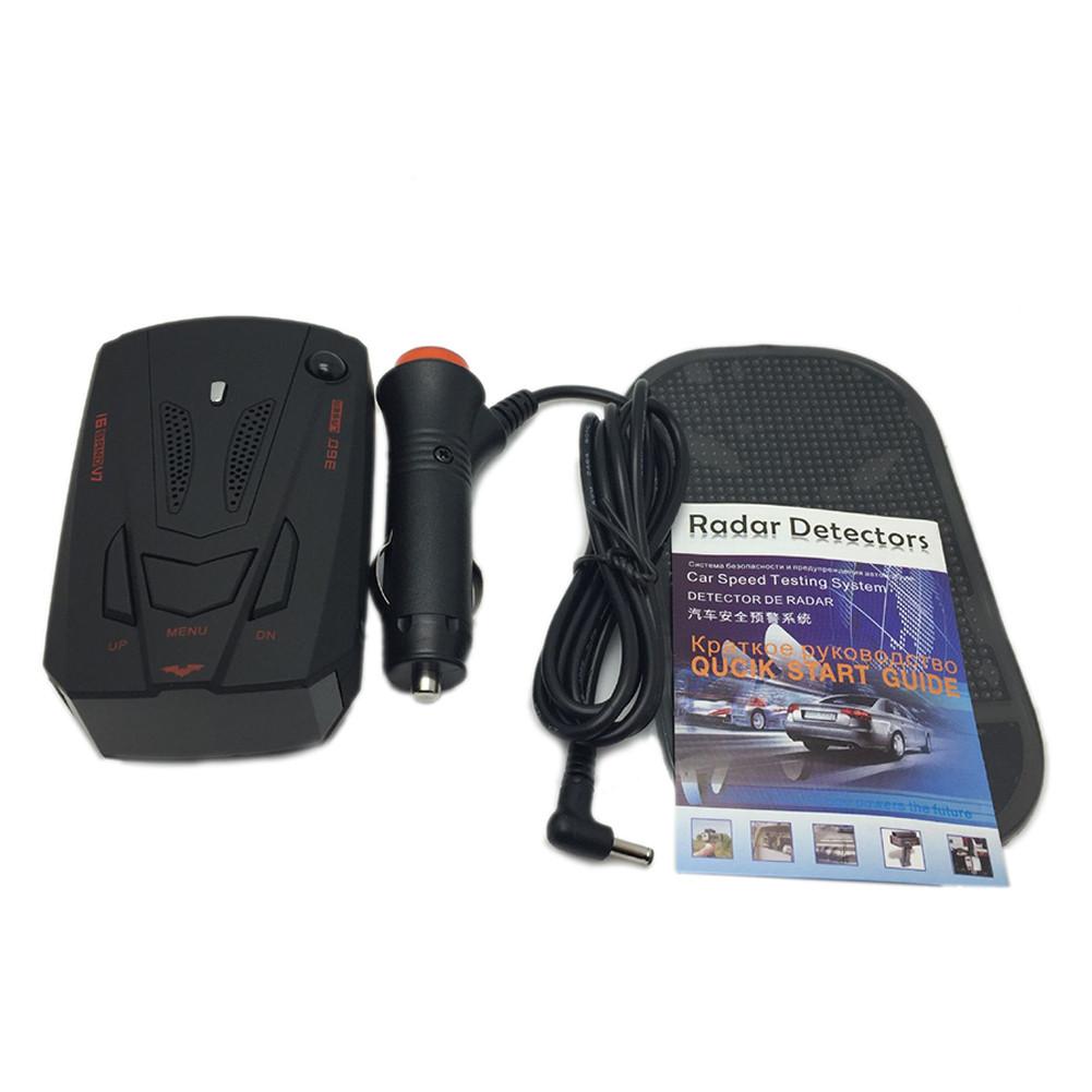 Carro automático anti detector de radar para o veículo v7 velocidade alerta voz aviso 16 faixa led display detector inglês/russo