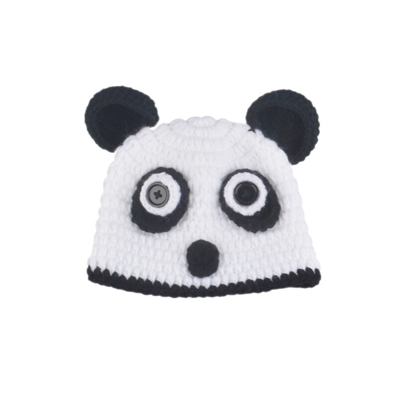Lovely Panda Baby Boy Hat Pants Shoes Set Knitted Baby Photography Props Animal Baby Outfits MZS-16010