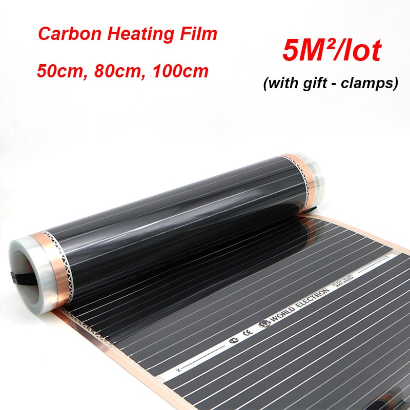 5m2 corée fait Film chauffant électrique tapis de sol infrarouge carbone chauffage Films Film