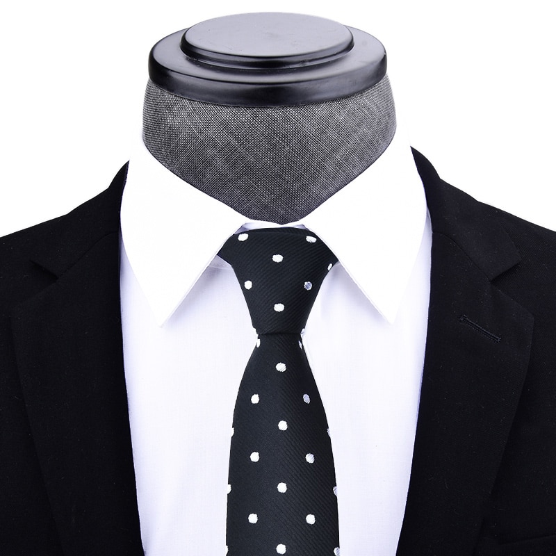 1 unidad, corbata de 5cm de estilo coreano británico, corbata delgada, estrecha, informal, a rayas de puntos, , discoteca, Pub para hombres, mujeres, novio, camarero, camarera