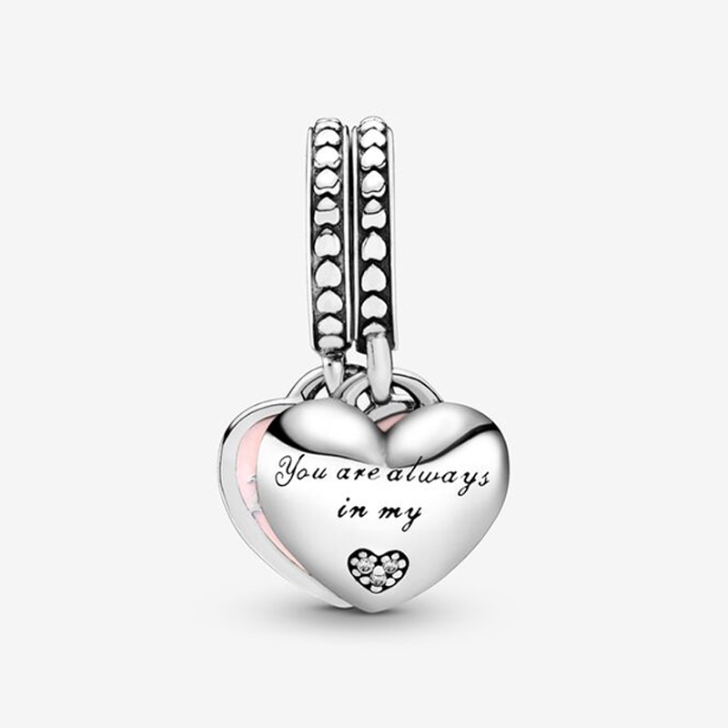 925 sterling zilveren moeder & dochter harten bedel kralen passen op originele pamura bedelarmband sieraden moeder moeder