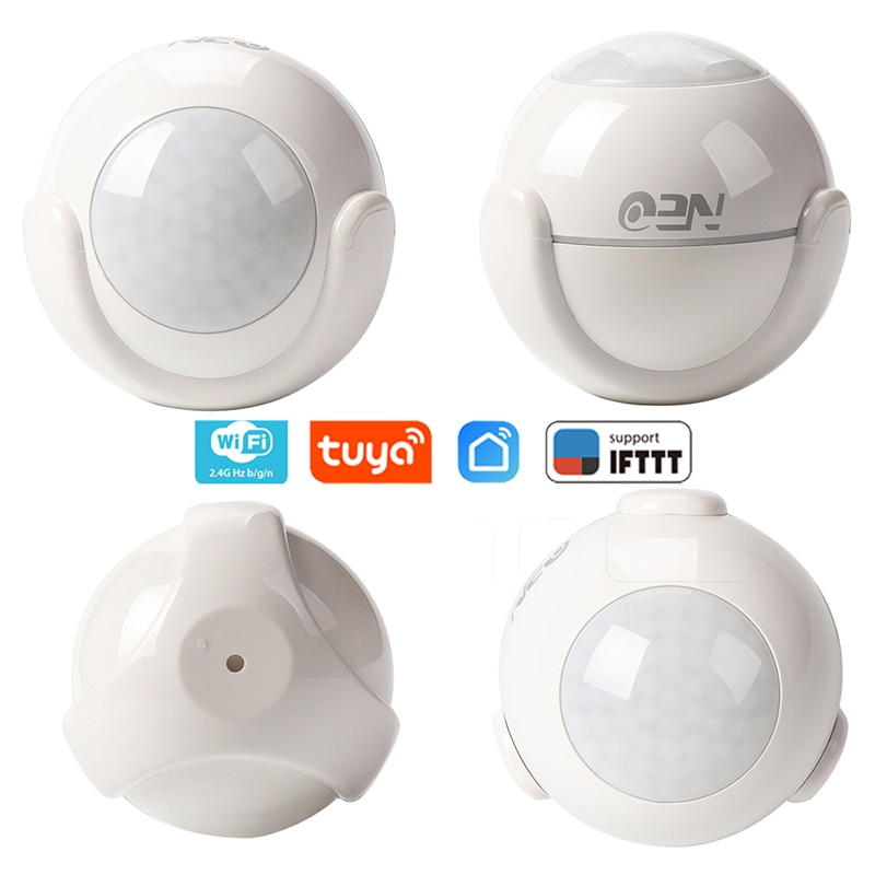 Coolcam wifi bevegelsessensor alarmdetektor pir bevegelsesdetektor for smart hjemmeautomasjon og appvarsling, trenger ingen hub