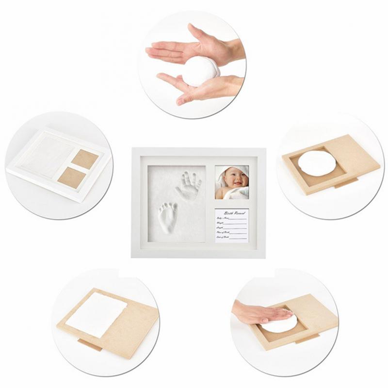 Pasgeboren Baby Handafdruk Footprint Kit Casting Baby Baby Diy Niet-giftig Souvenirs Opdruk Zachte Klei Stempelkussen Voor Baby