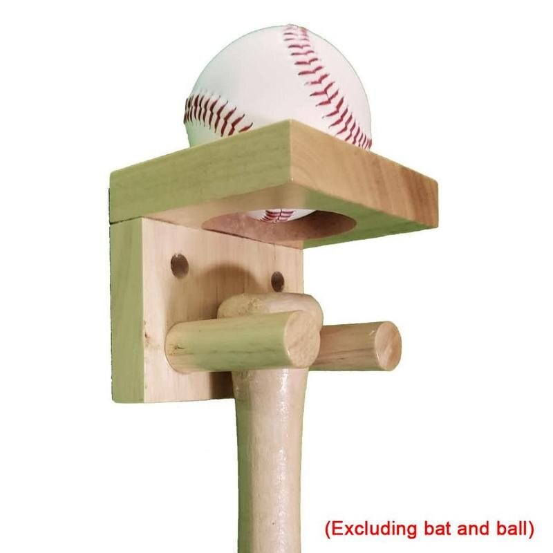 Baseball Bat Display Stand Wall Hanger Wood Bat Stand Multifunctional Sports Goods Rack