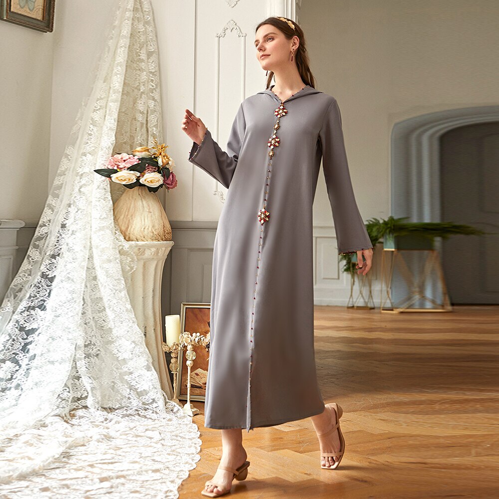 Robe avec Hijab pour femme musulmane, avec Hijab