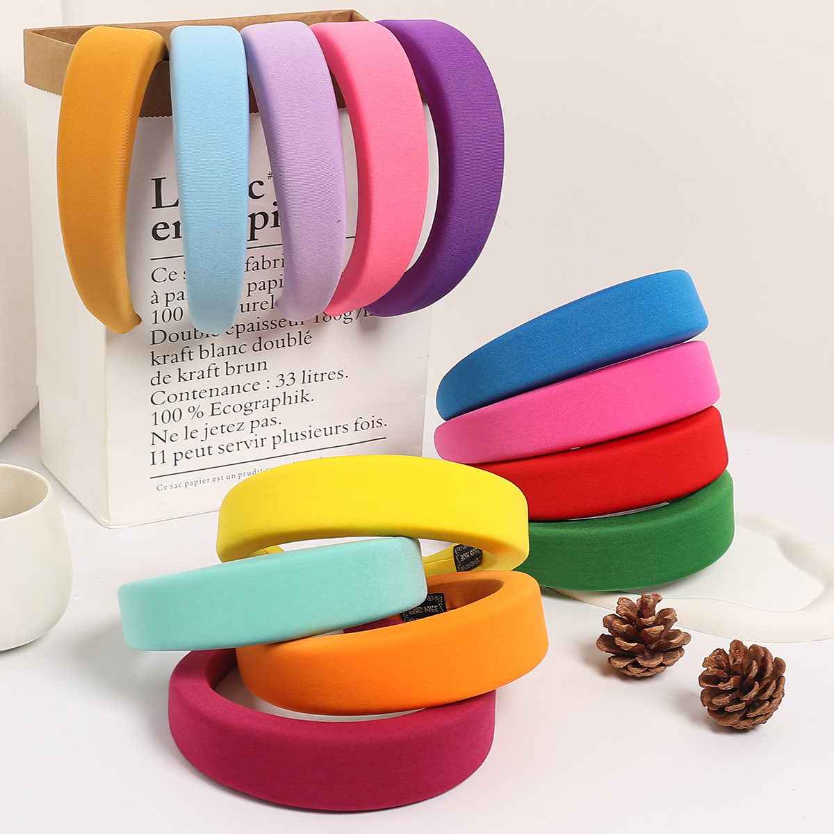 Nuevas diademas acolchadas de para mujer, diademas de bisel ancho, diadema gruesa antideslizante de esponja para niñas, accesorios para el cabello de