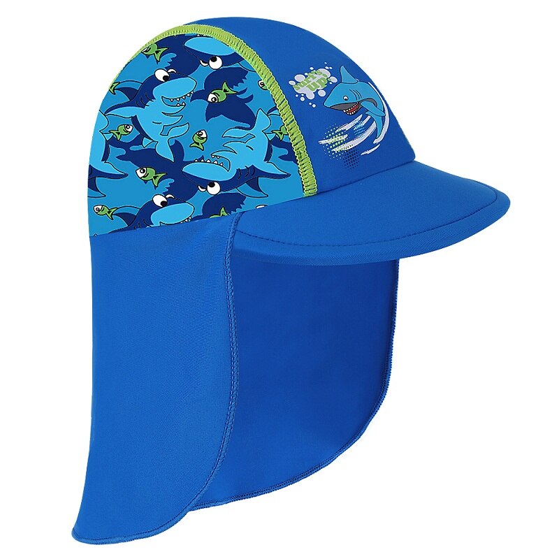 BAOHULU zomer Badmuts Kinderen Zon Bescherming baby Hoeden Waterdicht voor meisjes Kids Outdoor sport Hoeden: O004 NavyShark / 4-6years