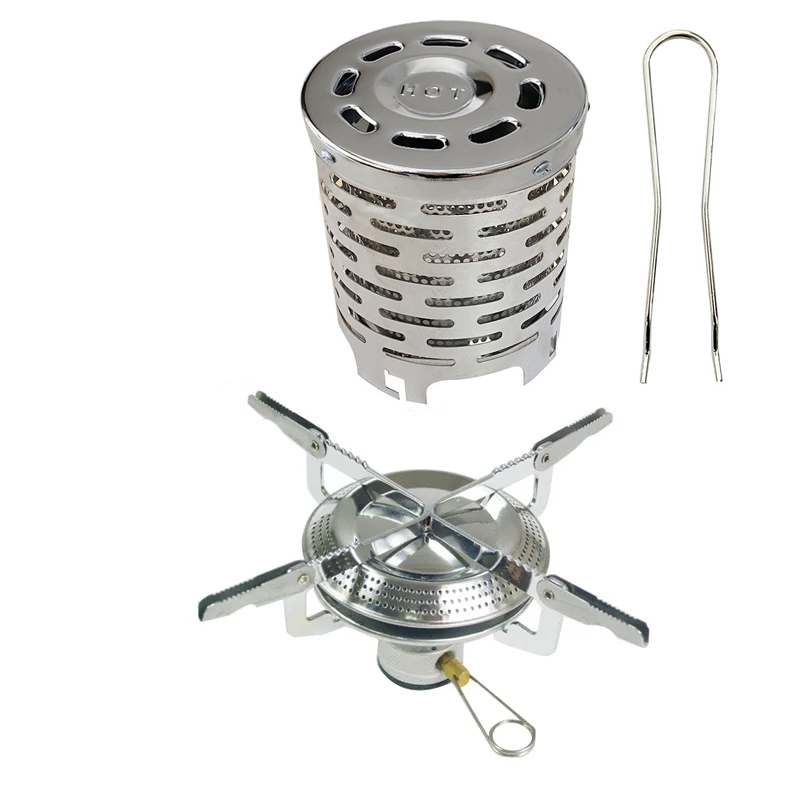 Roestvrij staal buiten multifunctionele ver-infrarood verwarmingshoes tentverwarmer camping picknick gasfornuis warmer: Bordeaux