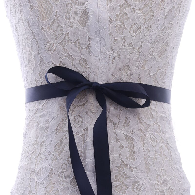 Missrdress crystal pearls bryllup bælte diamant brude bælte sølv rhinestones bælte sash til brude brudepige kjoler  jk847: Marine blå