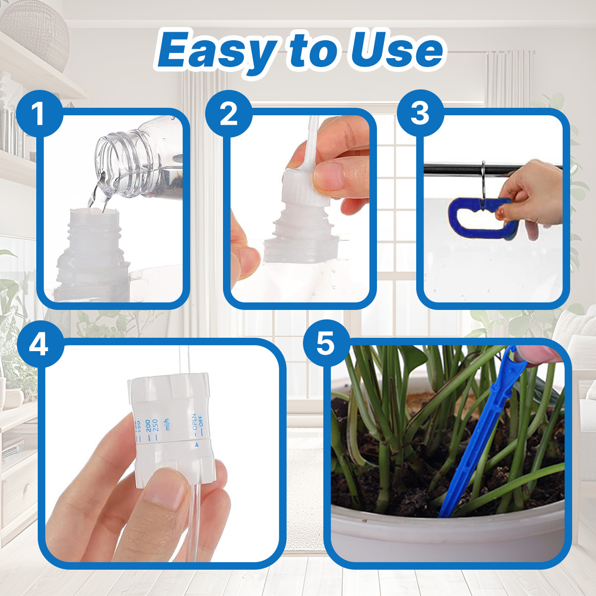 Dispositivo de riego automático de 5,2l/6,5l, Control de flujo de goteo de agua, mantenimiento de plantas y flores, bolsa de agua de riego