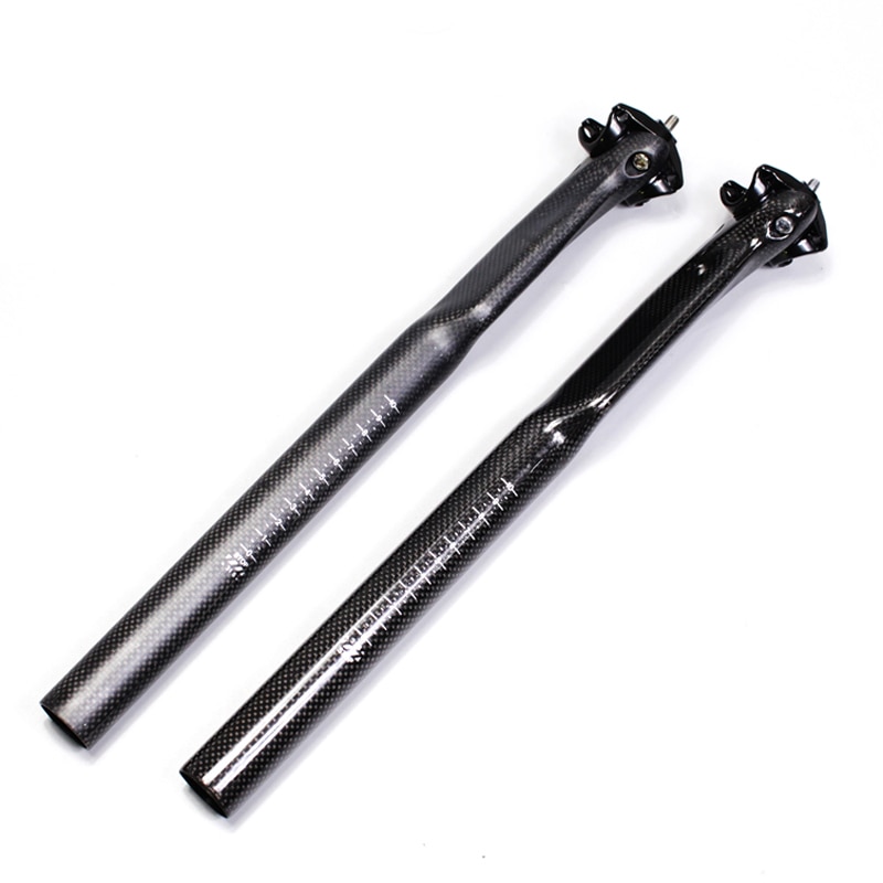 ZNIINO keine Logo 20mm Kohlenstoff versetzt Sattelstütze 27,2/30,8/31,6*350/400mm schwarz Kohlenstoff Fahrrad Radfahren Teile MTB/Straße sattelstütze 3K matt
