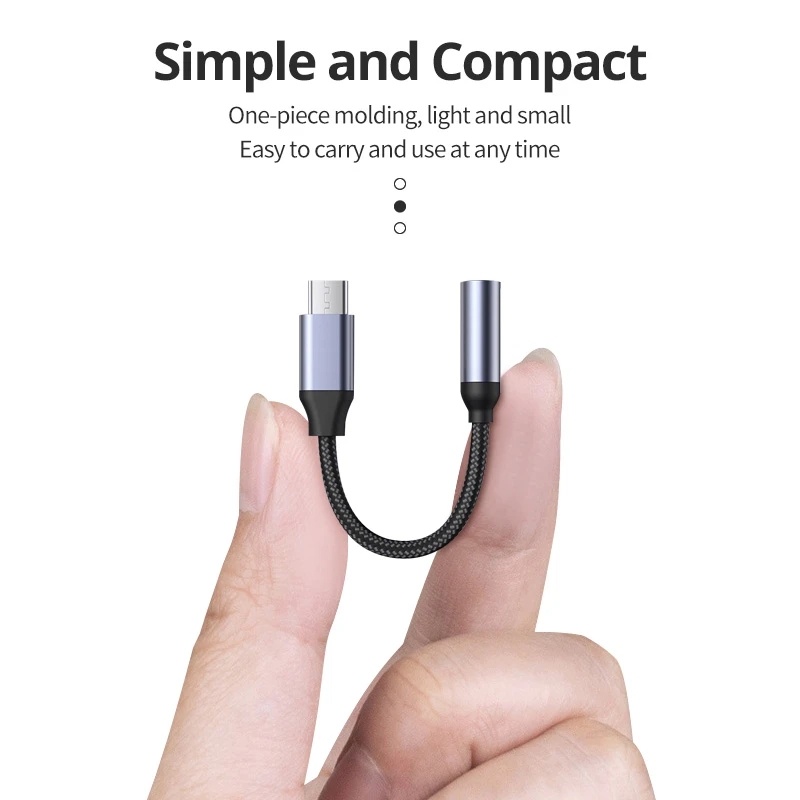 Uniwersalny adapter USB typu C na gniazdo 3,5 mm do słuchawek Kabel audio do telefonów z systemem Android Złącze USB C na słuchawki 3,5 mm AUX