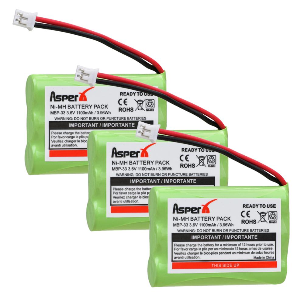 AsperX MBP-33 Batterie 3,6 V 1100mAh Batterie für Motorola MBP33 MBP33S MBP36 MBP36S MBP36PU MBP43: 3 Batterien