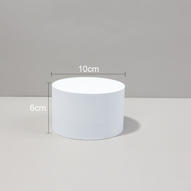 Cubos blancos para fotografía de mesa, Material de decoración de fondo 3D para posar fotos, joyería, juguete cosmético: Column 10x6 cm