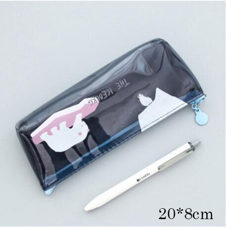 Cartoon Transparante Dier Etui Leuke Fruit Potlood Bag Storage Pouch Kantoor Schoolbenodigdheden Zakka: 3
