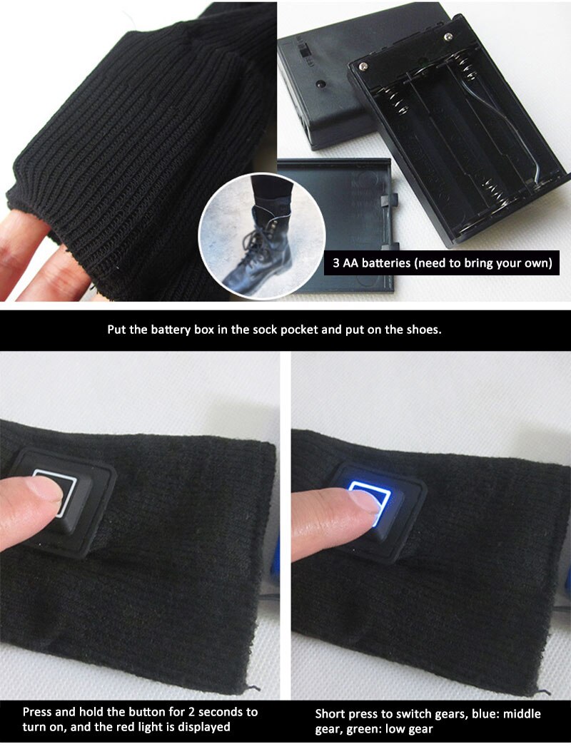 Electric Heated Socks Battery Power Self-heating Socks To Prevent Cold Adult Men Thermal Foot Treasure Warm-sock