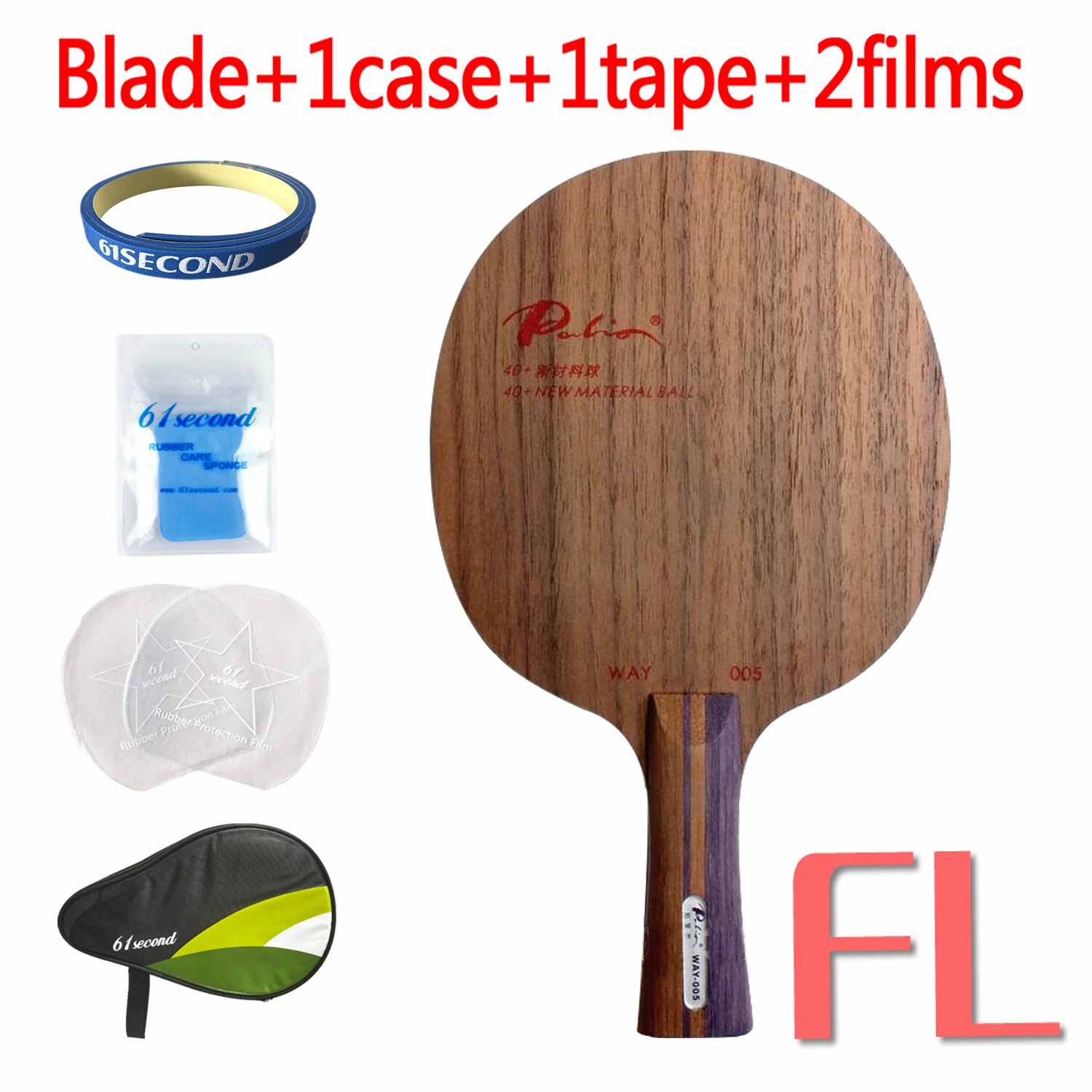 Palio official way005 way 005 table tennis blade pure wood for 40+ material table tennis racket sports racquet sports: FL with HM case