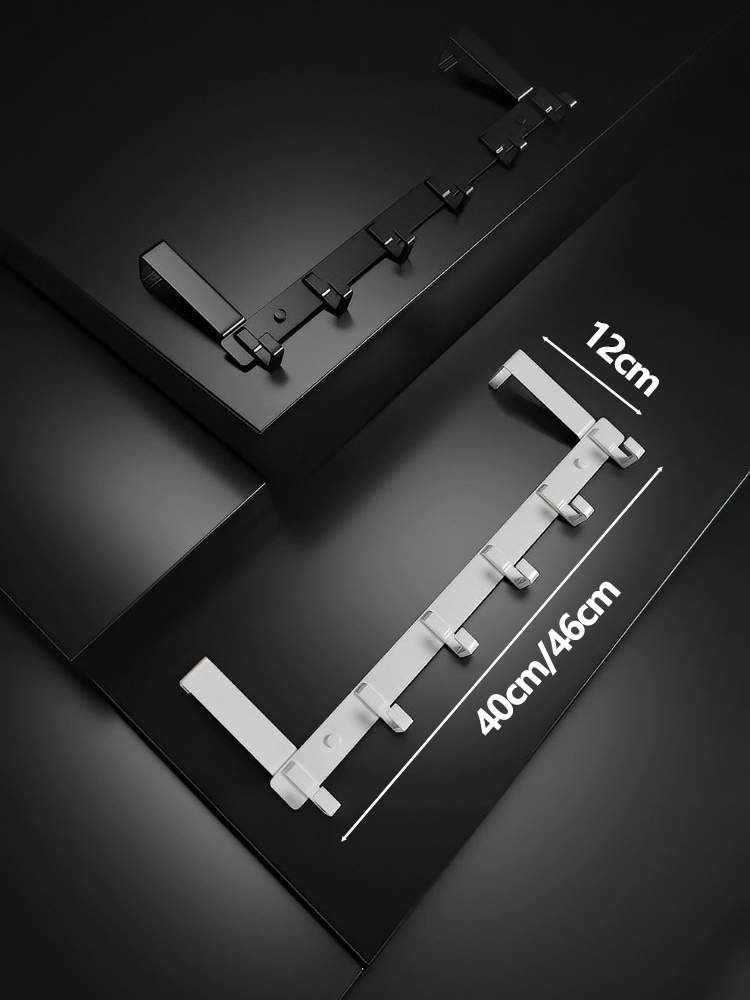 Bathroom Door Hook Hanger Adhesive Over The Door Double Hanger Hooks Metal Twin Back Door Hanger On Door Organizer Accessories