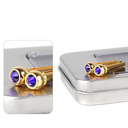 Cuerdas de guitarra acústica, pines de puente de latón, accesorios de cuerda de cono fijo, 1 ud.: Azul