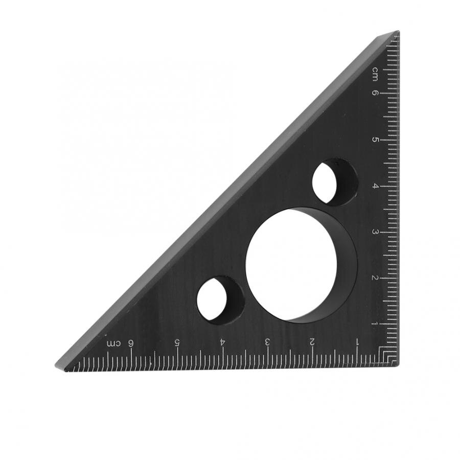 Aluminum Alloy Thickened 45 Degree Triangular Angle Ruler Woodworking Measuring Tool