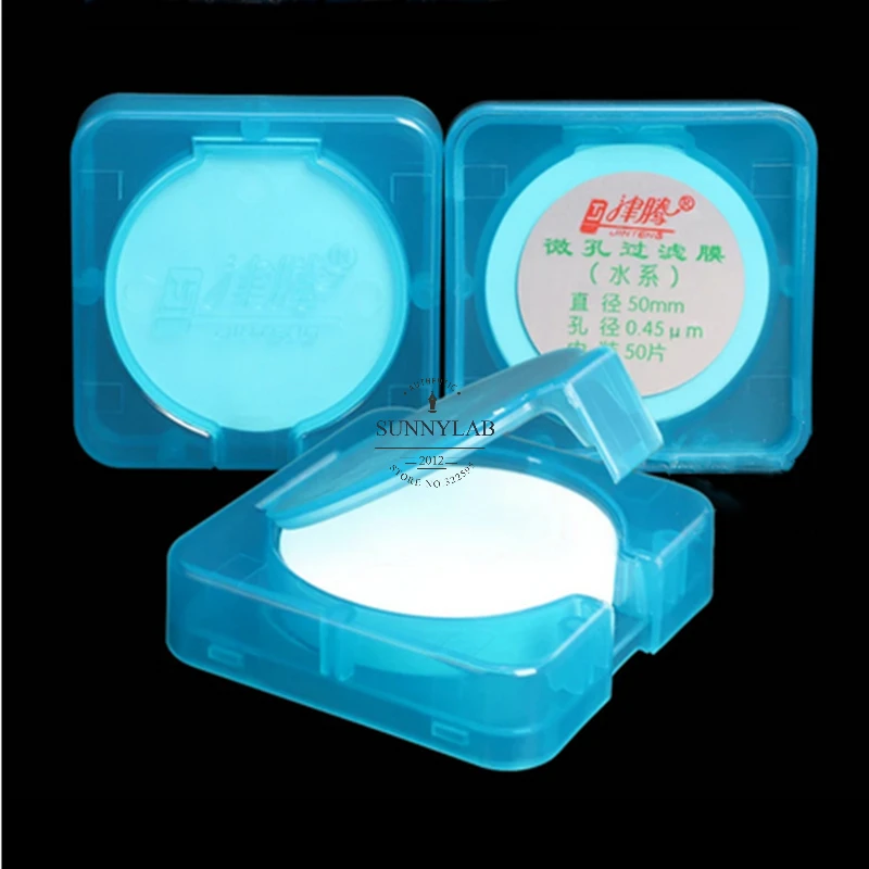Una caja de laboratorio Aquo-system PES/MCE Material 13 mm/25 mm/47 mm/50 mm/60 mm Filtro de membrana Millipore