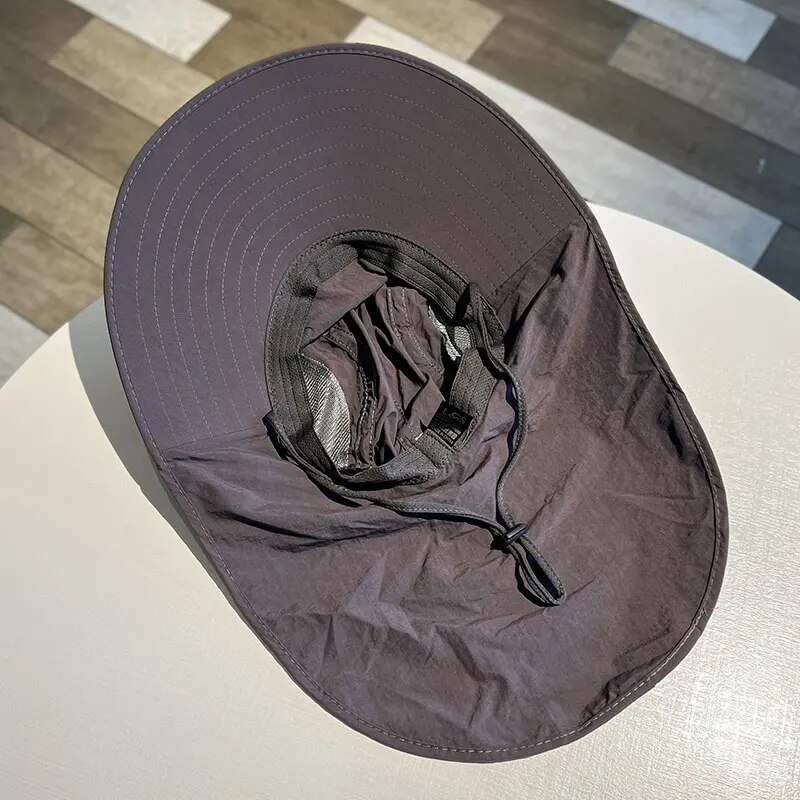Chapeau de soleil Protection solaire Protection UV chapeau en maille respirante élargie pliable pour hommes et femmes pêche Camping randonnée chapeau de plage