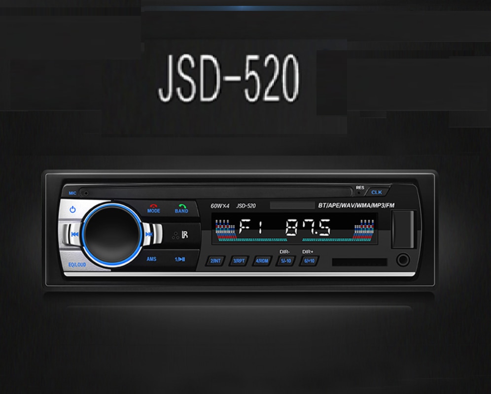 1 Din Auto MP3 Multimedia Speler Bluetooth Autoradio Autoradio Radio Fm Aux Ingang Ontvanger Sdusbin-Dash JSD-520