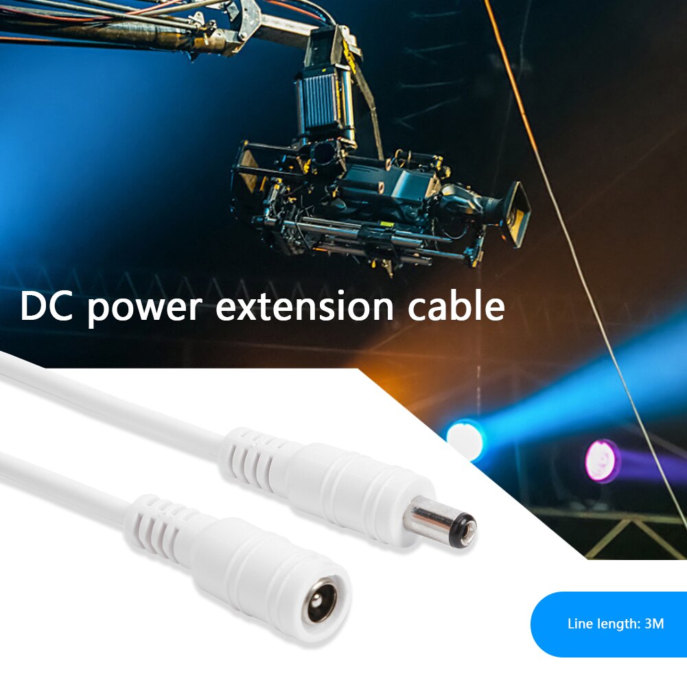 DC 12V-24V Power Extension Cord Cable 5.5x2.1mm Male Female Power Adapter Wire for CCTV Camera Home Appliance
