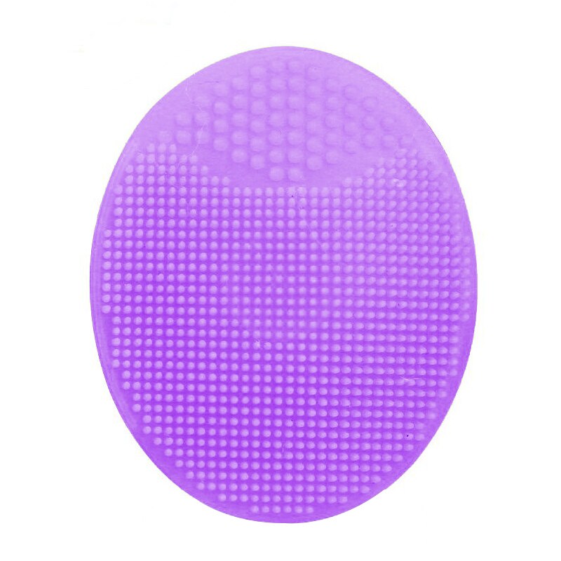 Bad ansiktsrengöring fda pormask ansiktsrengöring silikon schampo borste dusch baby massage tvätta pad ansikte exfolierande borstar: Plommon