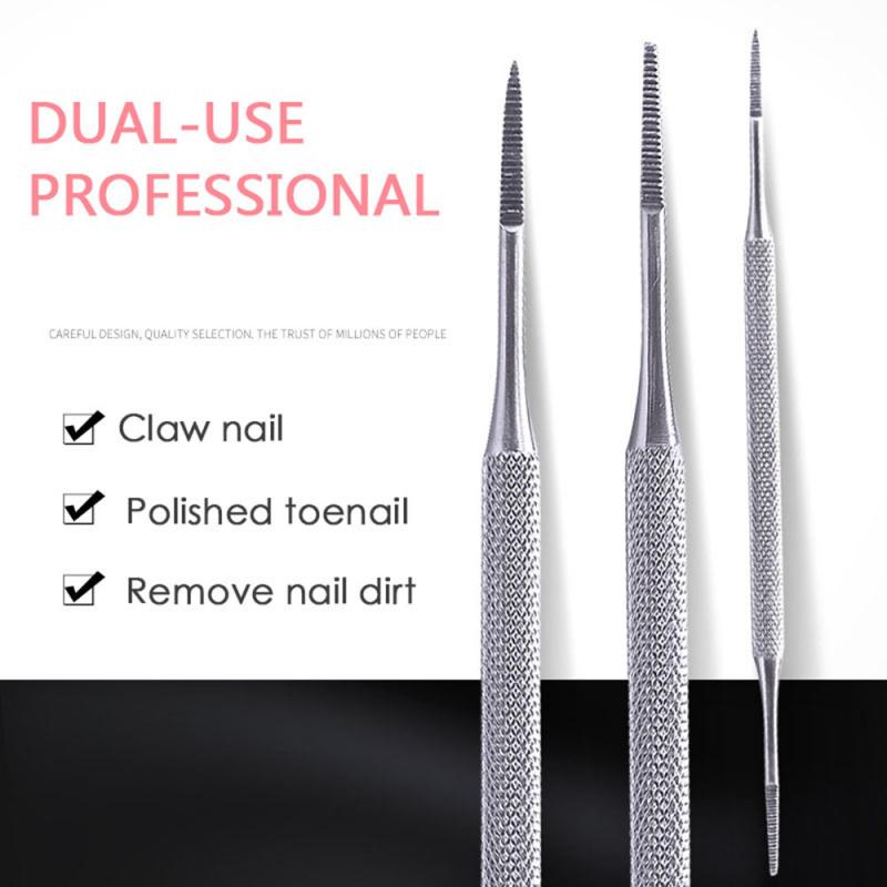 Stainless Toe Nail File Double Ended Pedicure File Satin Edge Ingrown Toe Nail Lifter Onychomycosis Paronychia Podiatry