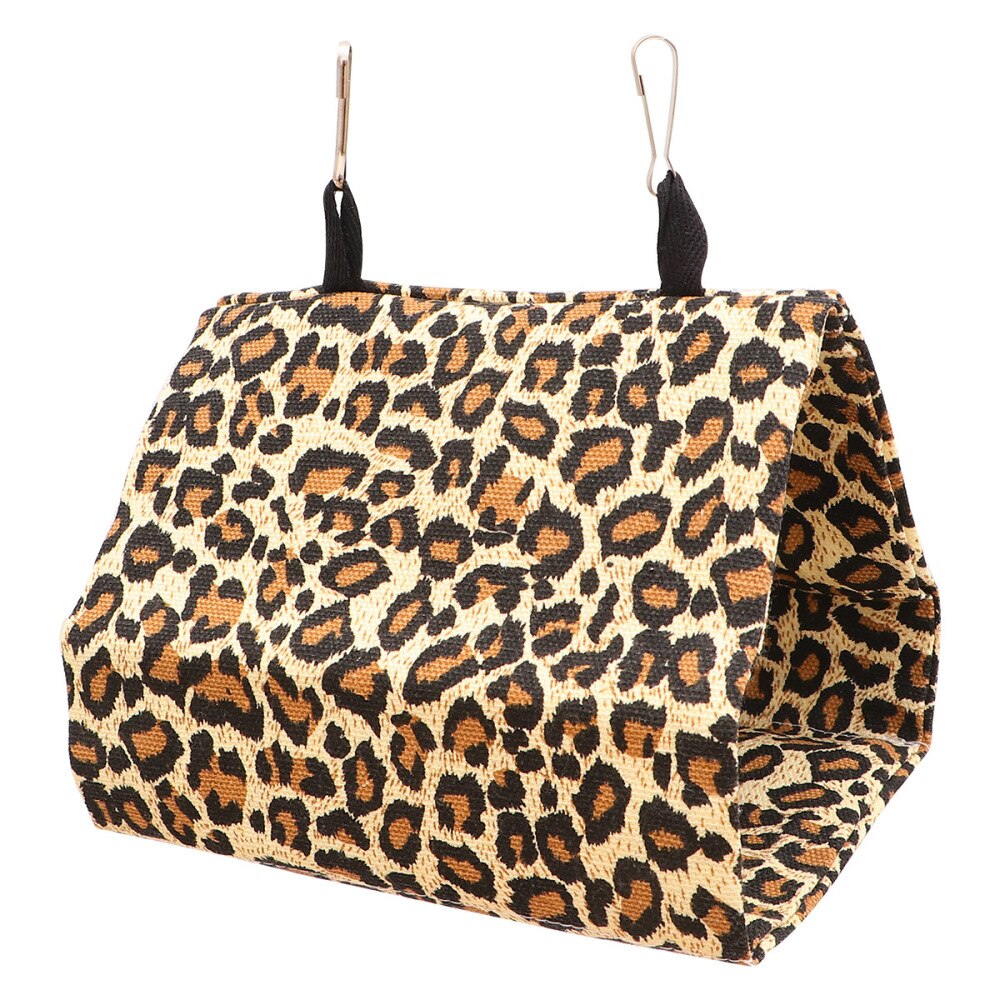 Leopardmönster papegoja hängmatta bo canvas bo fågel sovsäng gunga hängmatta - storlek s: Default Title