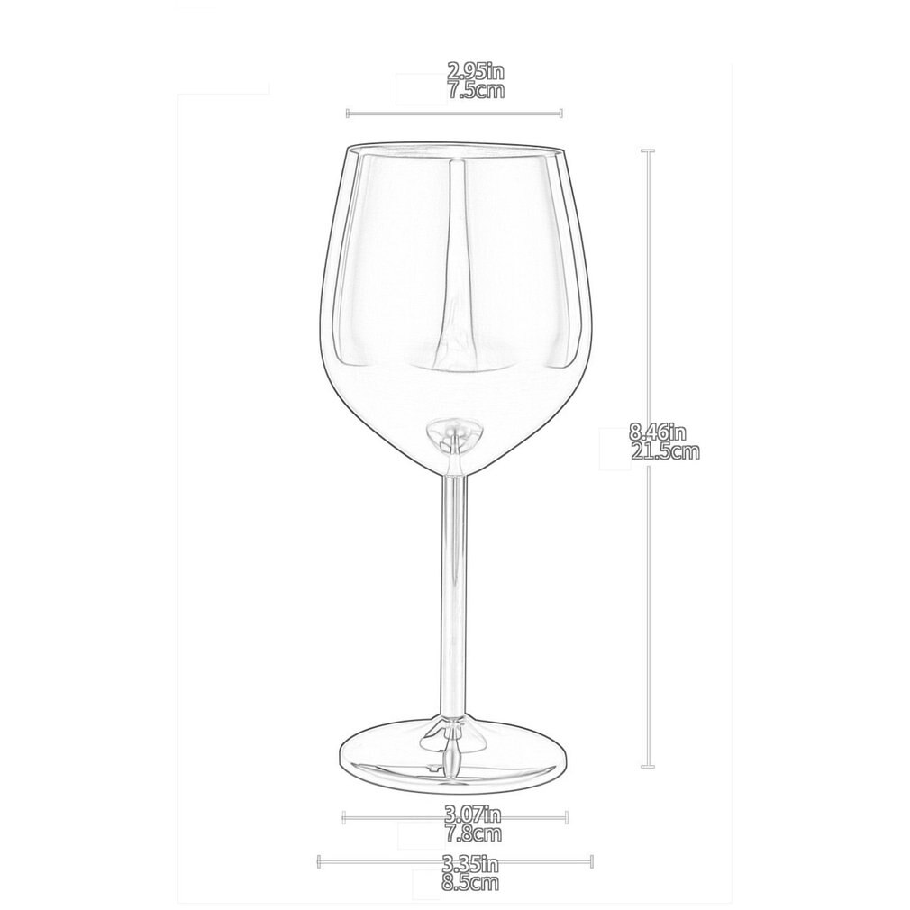 500ml rødvinsglas sølv roseguldskåle saft drikke champagne bæger fest barware køkkenredskaber 304 rustfrit stål
