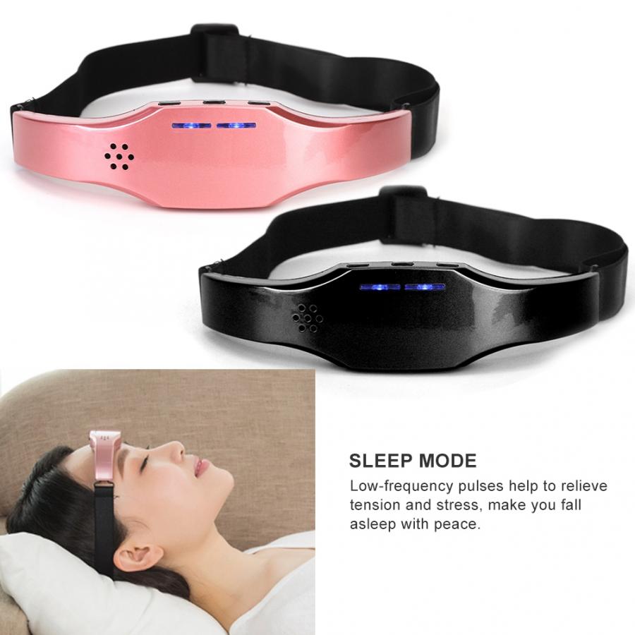 Draadloze Intelligente Migraine Overdrukventiel Slaap Slapeloosheid Hoofd Therapie Massage Apparaat Verlichten Spanning voor Slaap Beauty Tools
