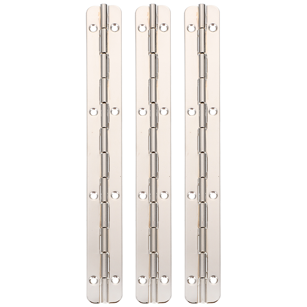 Heavy Duty Piano Dobradiça, aço inoxidável decorativo, gabinete contínuo, decorar, 3 pcs