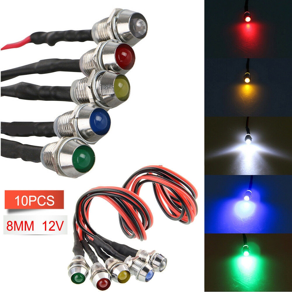 10pcs Set Car Indicator Lights 12V DC Boat Directional Lamp Pilot Warning