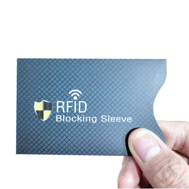 Protection antivol RFID pour cartes de crédit, Protection contre le blocage des manches du porte-cartes, étui en peau, étui pour cartes bancaires, 5 pièces