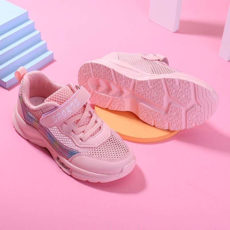 Summer Children's Sports Shoes Mesh Breathable Casual Children's Running Shoes Girls Soft Shoes Comfortable Sports Shoes