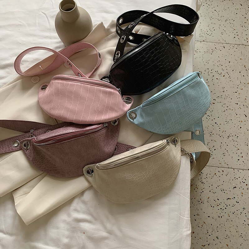 Small Stone Pattern PU Leather Crossbody Bags For Women Summer Shoulder Handbags Female Travel Cross Body Bag