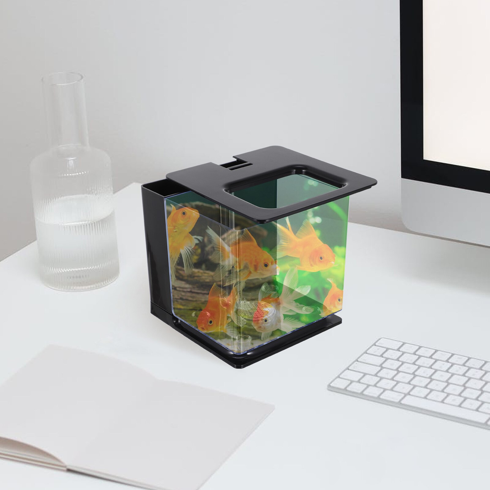 Self-Cleaning Fish Tank Small Acrylic Fish Tank Transparent Fry Hatching Tank