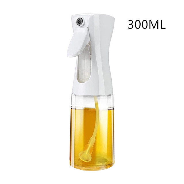 200 ml 300 ml Olie Spray Fles Keuken BBQ Koken Olijfolie Dispenser Camping Bakken Lege Azijn Sojasaus Spuit containers: Donker Kaki