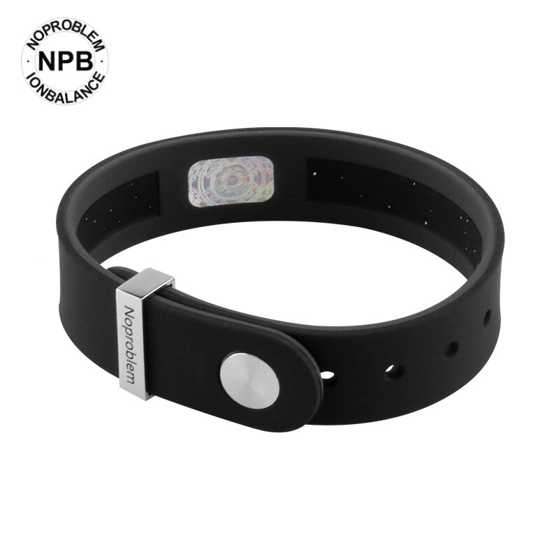 【Fda Registration】noproblem Kleurrijke Gezondheid Benifits Ion Balance Macht Siliconen Sport Toermalijn Germanium Armband P209: black-grey