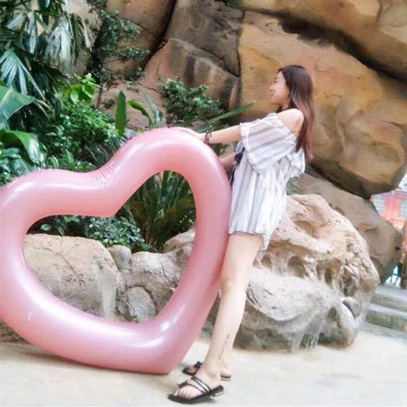 90 cm/120 cm Ring Herz Form Pool Float Rosa Süße Herz Form Schwimmen Ring Spielzeug Pool Float Boje herz Für Erwachsene Kinder Spielzeug