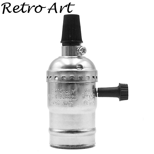 E27 E26 vintage pendant lamp socket metal hanging lampholder: S-Sliver / e27