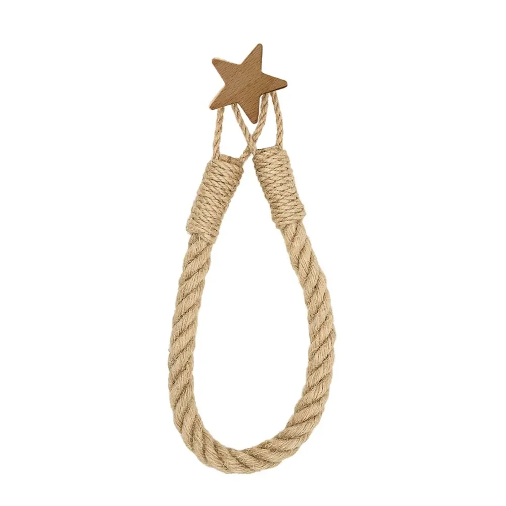 Toallero adhesivo sin clavos, gancho de madera para baño, toallero de papel, juego de accesorios para baño, soporte de papel, gancho de madera: Amarillo claro