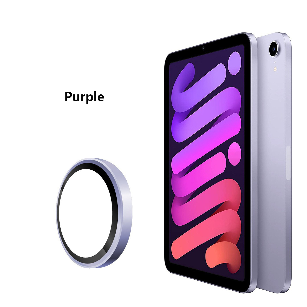2PCS Back Camera Lens Protector for iPad 10 Air 4 5 Air4 Air5 AR+AF Metal Ring Protector Lens For iPad Pro 12.9" 11" Glass Film: PURPLE / Bundle5