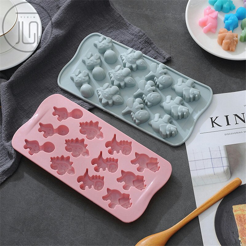 1 stk 3d dinosaur silikone form kage chokolade slik fondant lys sæbe forme gelé ler bryllup dekoration gør-det-selv bageværktøj